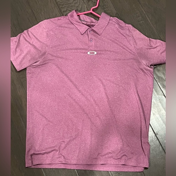 2x Oakley Golf Polos Mens XL Tailored fit blue and purple - Picture 3 of 4